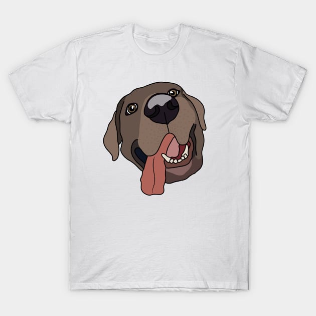 Brown Labrador T-Shirt by crankycranium